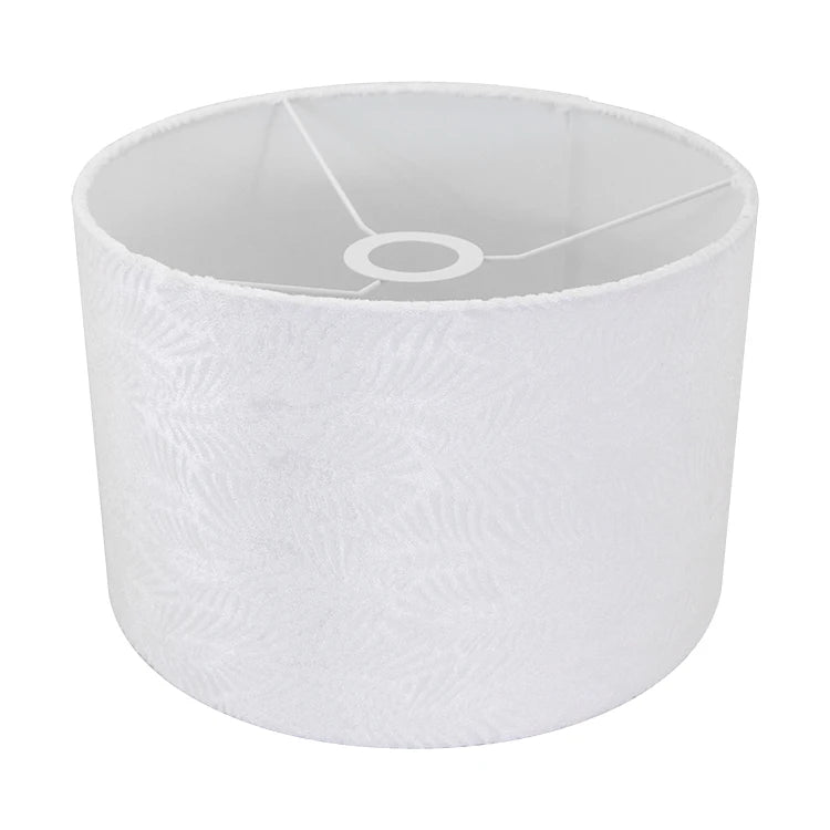 New Luxurious Home Decoration Embossed Leaves Velvet Fabric Lampshade for Bedroom Living Room