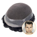 LLBeauty Human Hair Mens Hair Units Toupee Male Capillary Prosthesis  Australia Men Wig Transparent Pu & Swiss Lace Male Toupee