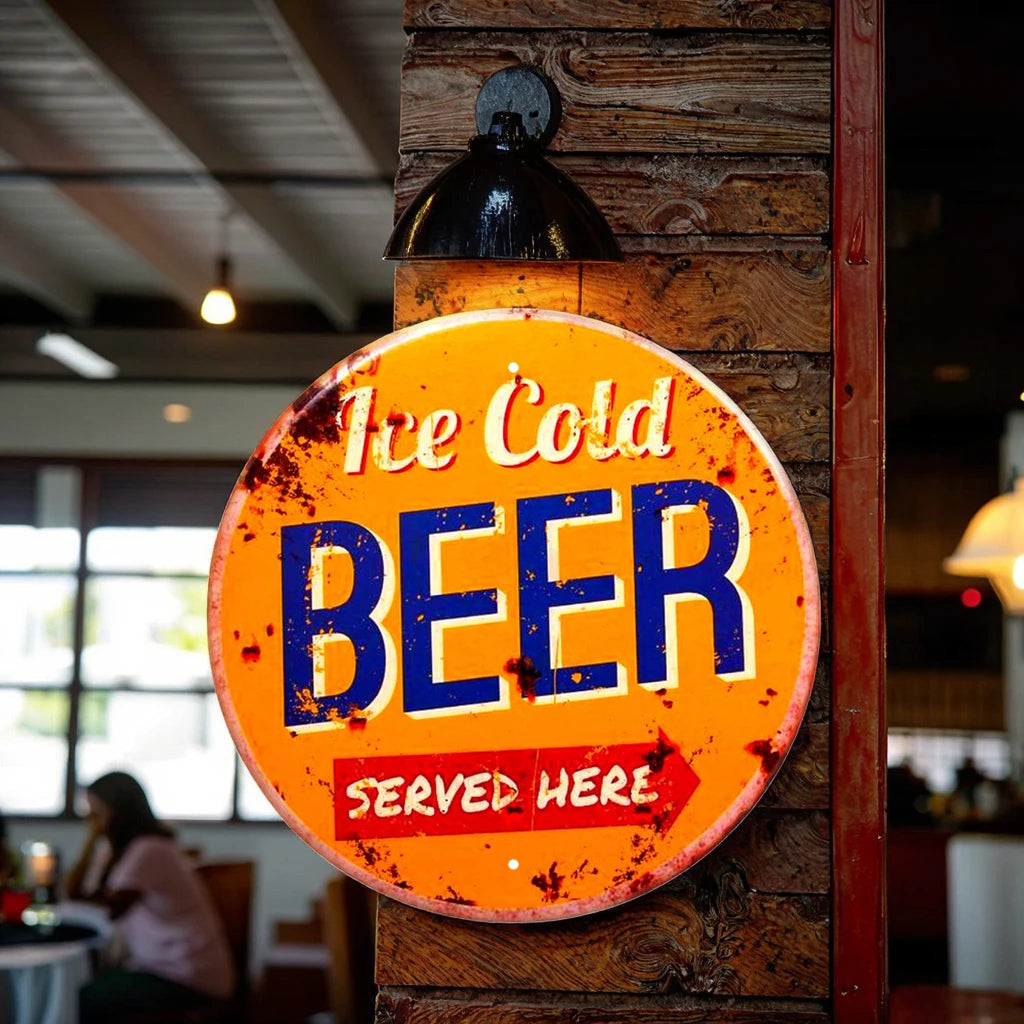 Hot Selling 30cm Classic Custom Tin Signage UV Printing BBQ Siding Wall Vintage Metal Signs Posters Plaque Format Metal Crafts