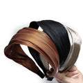 Solid Color Mercerized Fabric Diademas Korean Style Sparkling Hairband for Customization Womens Wide Brim Cloth Headbands ODM