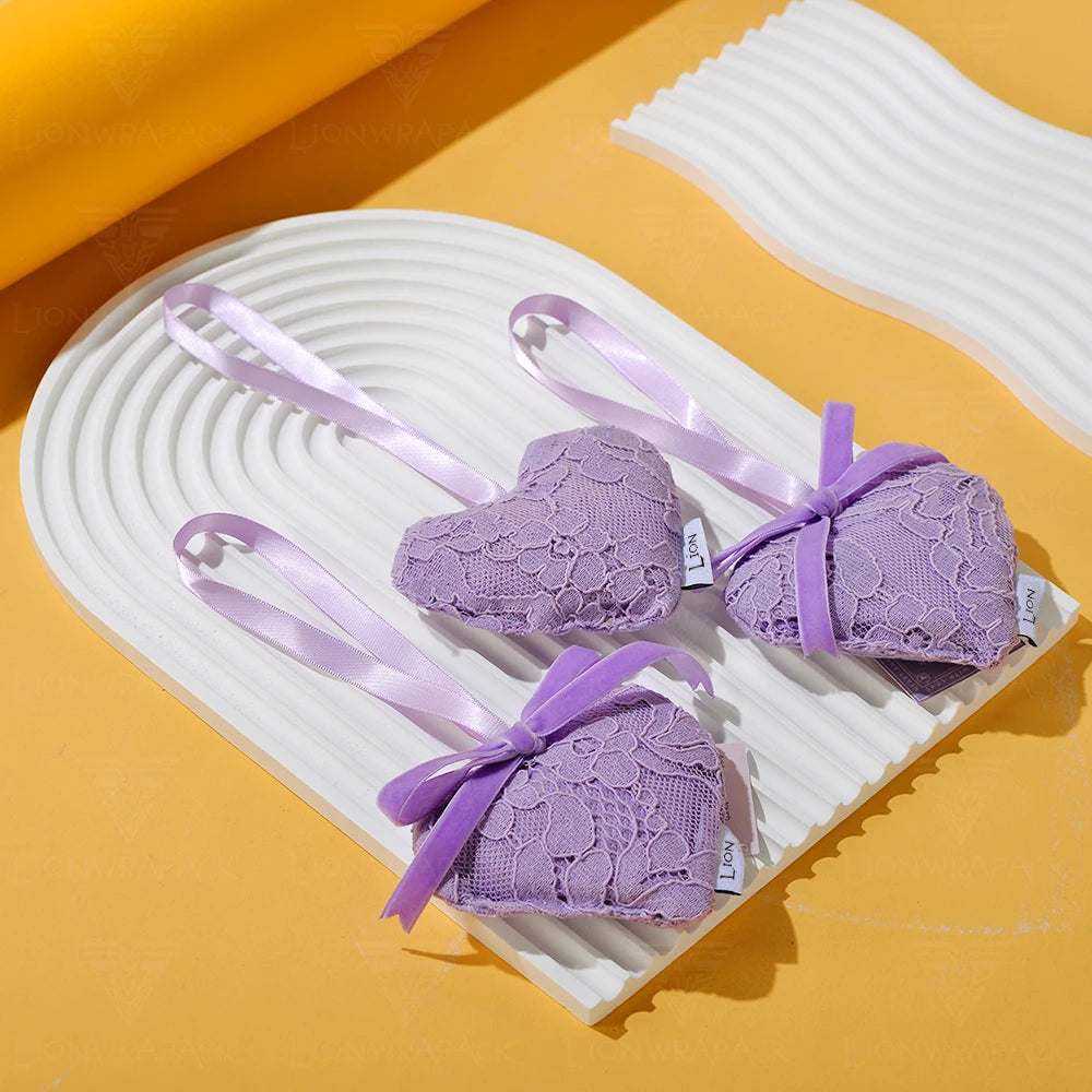 Lionwrapack Custom Logoable 100% Organic Lavender Heart Dried Flower Sachet Original French Cooking Fragrance Sachet