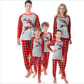 New Style Cheap Plus Size Thermal Jersey Plaid Family Christmas Pajamas Sets Embossed