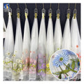 YX1116 Classic Chinese Embroidered Fabric 140cm Width Floral Grass Plant Pattern Colorful Embroidery Tulle Fabric for Hanfu
