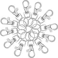 Durable 100pcs Metal with Key Ring Keychain Crafts Jewelry Lanyard Clips Snap Hook Swivel Clasps Clip Metal Key Chains
