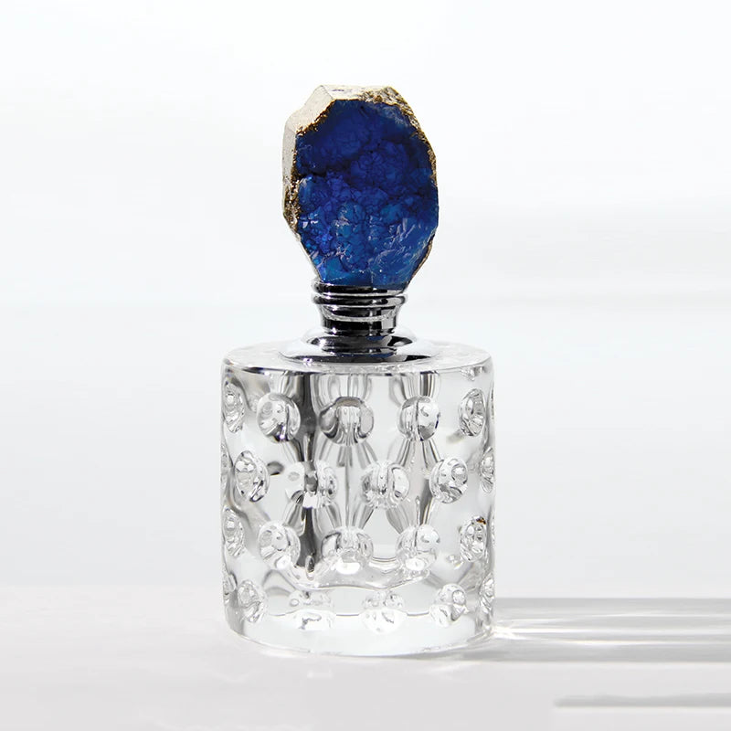 New Arrival Fancy 10ml Agate Perfume Packing Bottle Nordic Style Crystal Stone Bottles for Essential Attar Oil