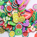 Mixed Polymer Clay Fruit Slices Fruit Slices 3D Nail Art Polymer Clay Fruit Slime Fillers Gift for Kids