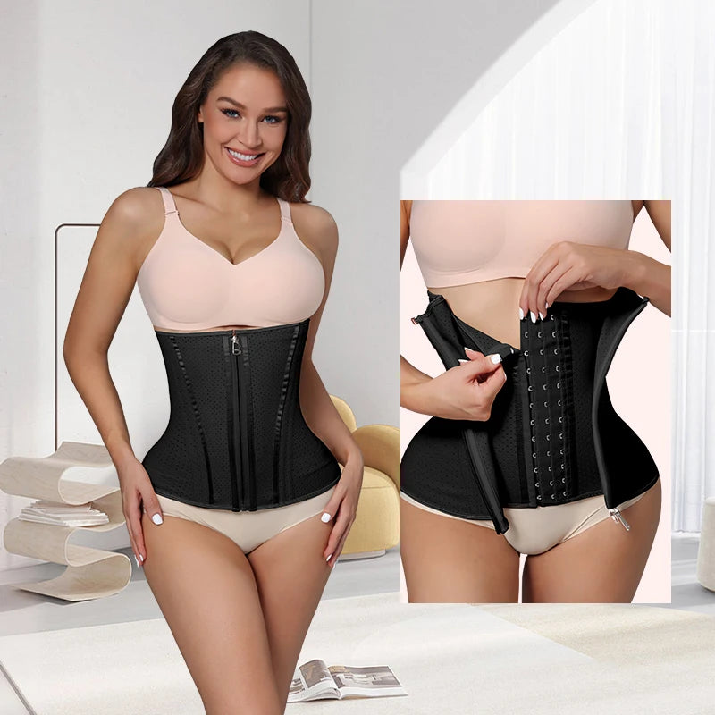 Women Faja Reloj De Arena Colombian Body Shaper Shapewear Sport High Compression Girdles Belt With Zipper