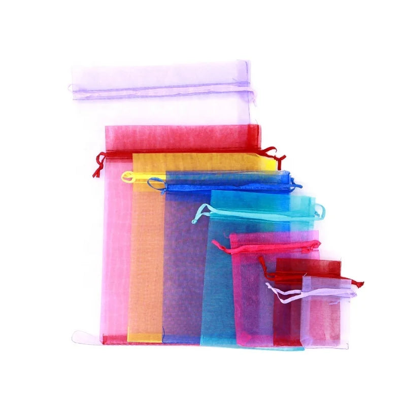Custom Organza Cute  Pouch Drawstring Bag Gift  Packaging Bags for Jewelry