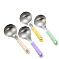Wholesale Soup Ladle with Colorful Silicone Handle Heat-Resistant Cooking Spoon for Home & Restaurant