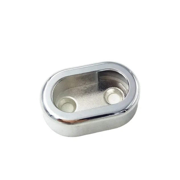 Essential 16mm Zinc Alloy Rail Tube Fitting Zinc Alloy Clothes Tube Holder for Wardrobe Closet Organization Oval Rail Tube
