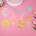 Happy Birthday Cake Decoration Silver Spanish Feliz Cumpleanos Cake Topper