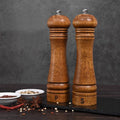8 Inch Eco-Friendly Durable Wood Pepper Grinder Salt Spice Mill Manual Wooden Salt and Pepper Grinder Set Easy to Use Portable