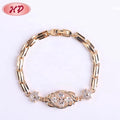 Fashion Flower Style Girls' New Designer 18K Gold Plated Women Charm Bracelet