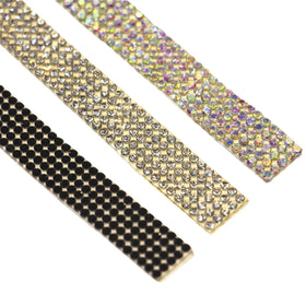 Custom Self-Adhesive Hot Melt Adhesive Colored Rhinestone Strip Decoration Diy Garment Hat Shoes Bag Decorate