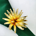 Gold Flower Napkin Ring Handmade Decoration Napkin Holder for Farmhouse Family Gathering Table Decor Bulk Order