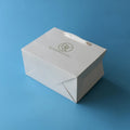 Custom FSC Paper Packaging Bag Luxury Hot Stamping Logo Textured Thank You Gift Paper Bag with Ribbon Handle