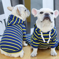 XS~XXL Wholesale Fashion New Black and White Stripe French Bulldog Pug Hoodie