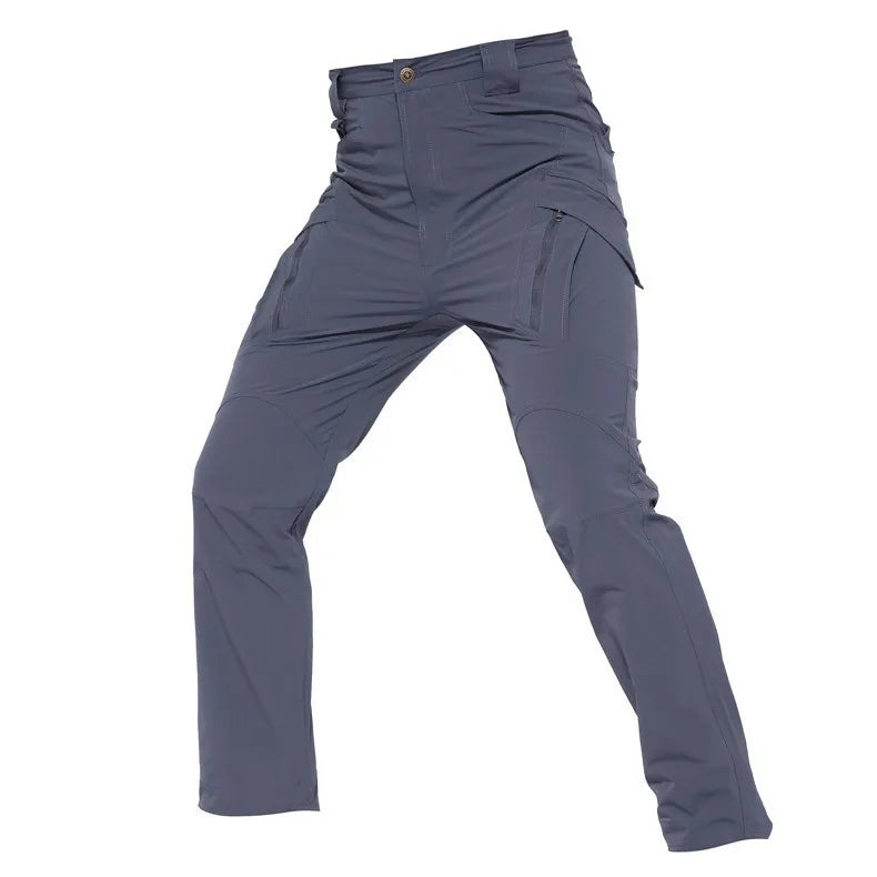 IX9 City Tactical Cargo Pants Men Lightweight Combat Pants Outdoor Casual Stretch Waterproof Quick Dry Hiking Hunting Trousers