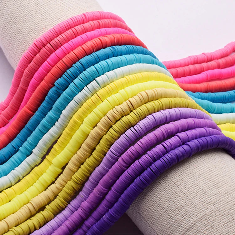 8mm Round Polymer Clay Beads Handmade Mixed Color Polymer Clay Beads for DIY Jewelry Making