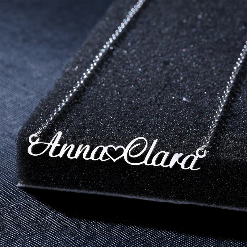 Stainless Steel Choker Custom Name Necklace Personalized Jewellery Nameplate Gold Chains Necklace
