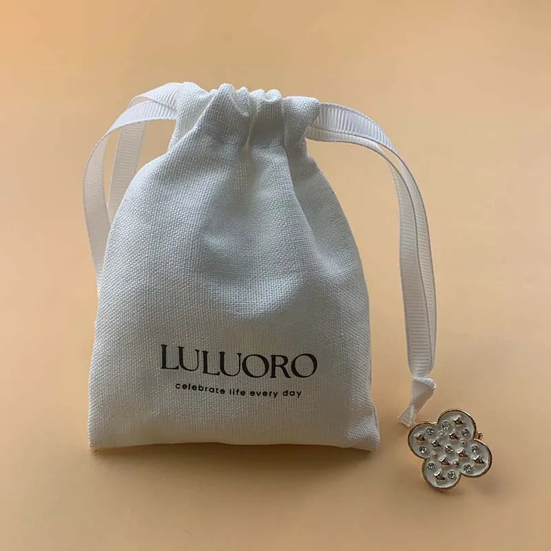 Small Natural Cotton Muslin Drawstring Pouch Bag for Jewelry Storage and Containment