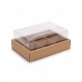 Direct Sale Thickened Transparent Kraft Paper Nine-Square Grids Picnic Box Takeaway Cupcake Packaging Sushi Noodles MegaBDM