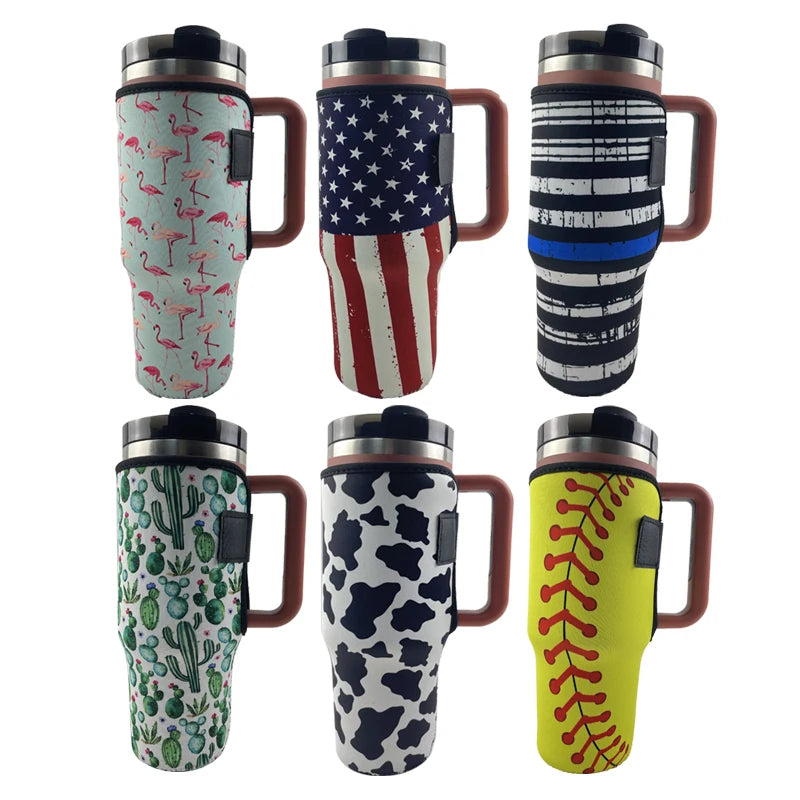 40 oz Tumbler Sleeve Neoprene Custom Printing Water Bottle Holder