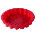 Large 23 Cm/9 Inch Silicone Round Nonstick Baking Pan Flower Shaped Cake Mold-Nonstick Cake Tools