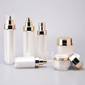 Custom Cosmetic Packaging 30ml 50ml 100ml 30g 50g Jar Empty Plastic Lotion Bottle With Silver Lotion Pump