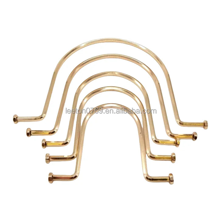 Factory Supply Bag Accessories 150 X 100mm Fashional Gold Leather Bag Handle