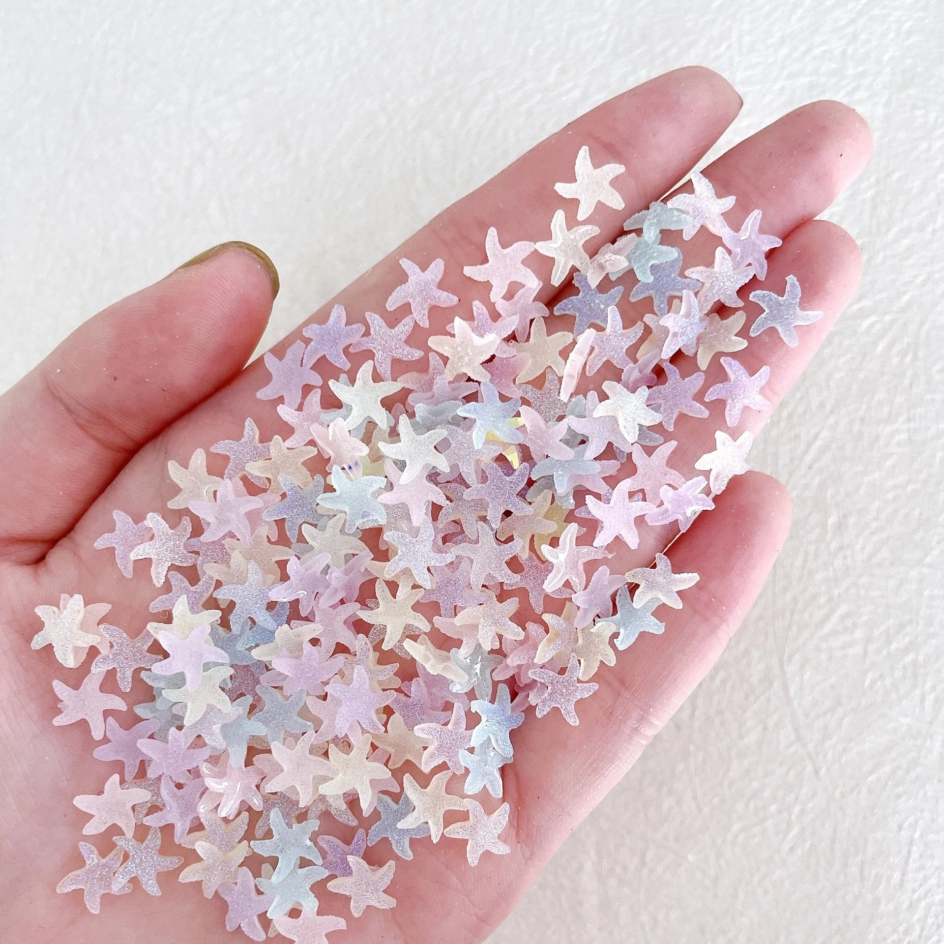 Paso Sico High Quality Japanese Design Starfish Shimmer Colorful Resin Summer Kawaii 3D Nail Art Designs for DIY Accessories