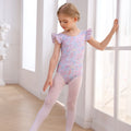 A103 New Arriving Colorful Fish Scale Patterns Flying Sleeves Ballet Leotard Kids Gymnastics Leotards for Girls