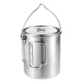 Outdoor Gear Camping Equipment Stainless Steel 750ml Pot Outdoor Camping Cookware Backpacking Pot with Folding Handle