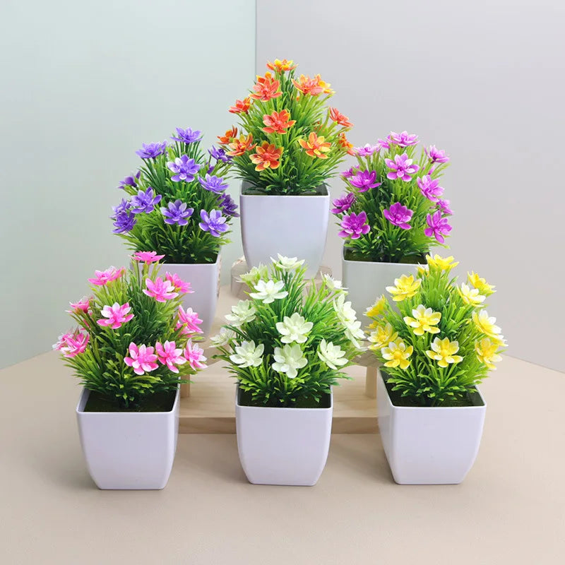 Simulation Plant Bonsai  Green Plant Bonsai Home Living Room Plastic Artificial Green Potted Plant