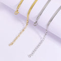 New Fashion 316 Titanium Steel Stainless Flat Snake Chain Choker Necklaces for Men Women
