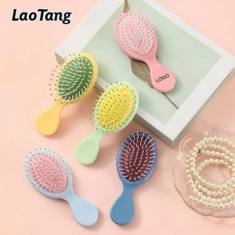 Colorful Travel Mini for Wet Hair Brush for Toddlers Soft Bristles with Cushion Compact Paddle Design