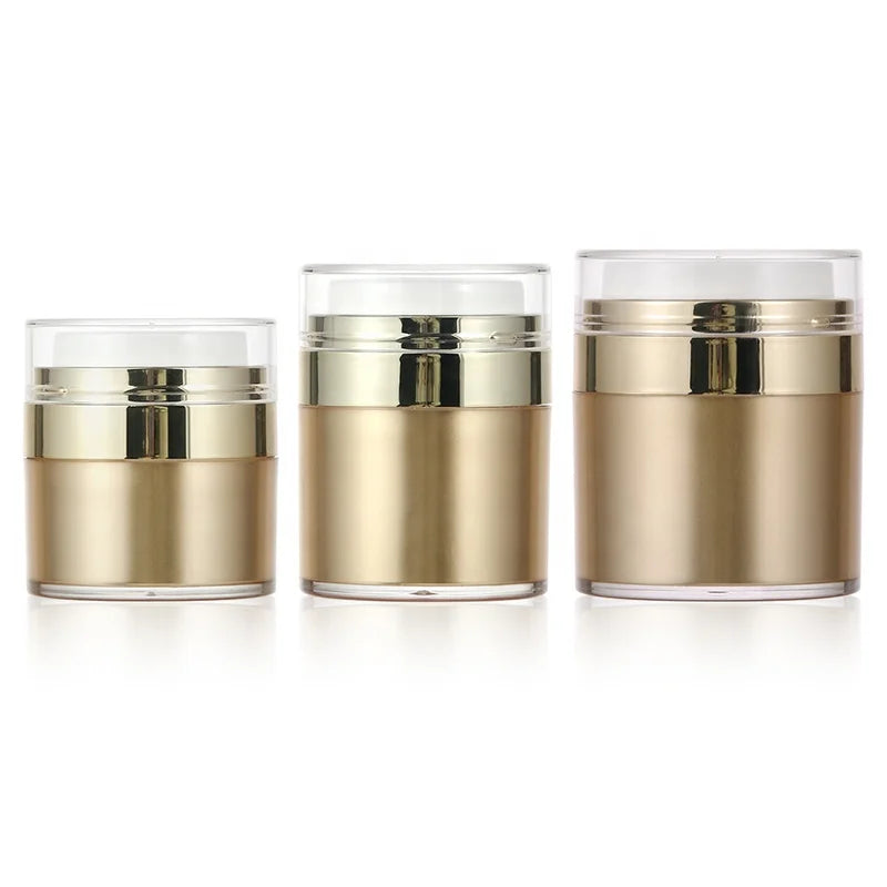 Premium 1PCS Gold Vacuum 50ml Plastic Jar Durable Versatile Face Cream Filling Product Jar Attractively Designed Jar