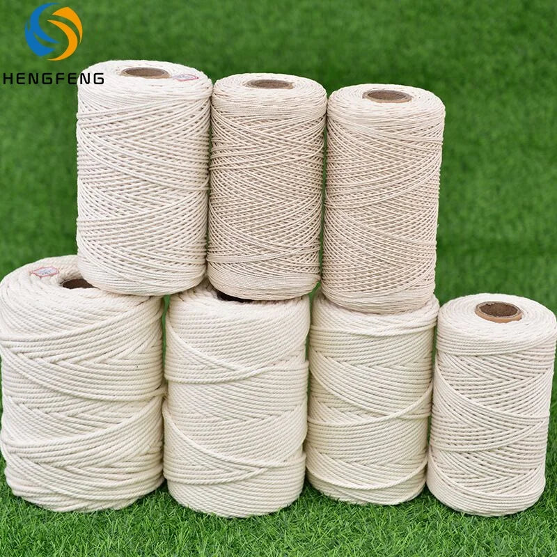 Cheap High Quality 1mm 2mm 3mm 4mm 5mm 6mm 7mm 8mm 10mm 12mm 15mm White Macrame Cord Cotton Thread
