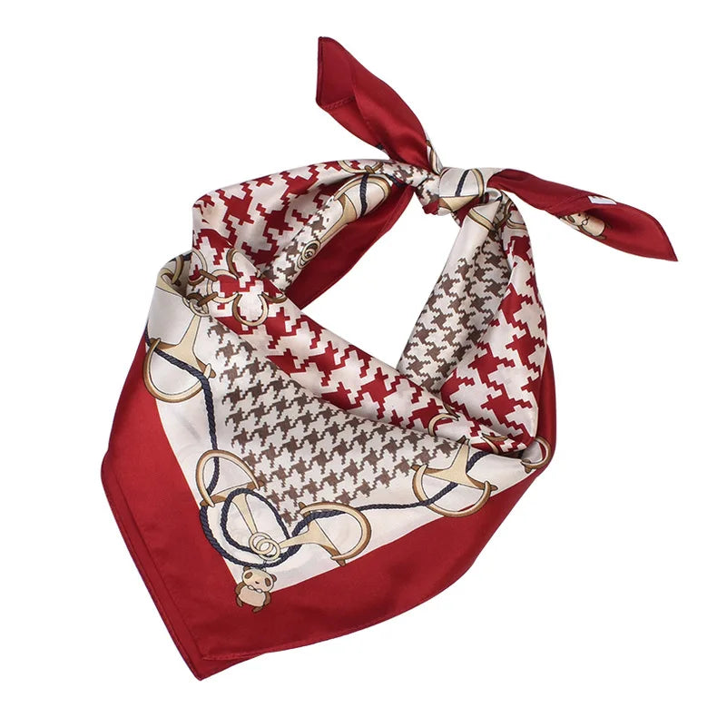 Wholesale Stock Custom Silk Scarf 2025 New Silk 53 Small square Scarf Fashion Lady 100% Silk Scarf