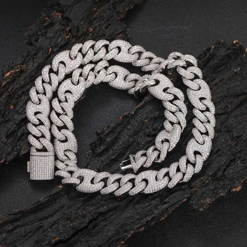 Wholesale Hip Hop 15mm Cuban Chain Iced Out Necklace for Men Designer Fine Fashion Necklaces Women Dainty Charms for Necklace