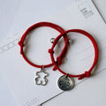 2021 New Rope Bear Couple Bracelets A Pair Student Girlfriends Gifts Magnet Attracting Hand Rope Wholesale