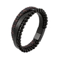 Customizable Retro Checkered Steel Woven Bracelet Unisex Light Luxury Accessory with Factory Style Men's Fashion Wrap Bracelets