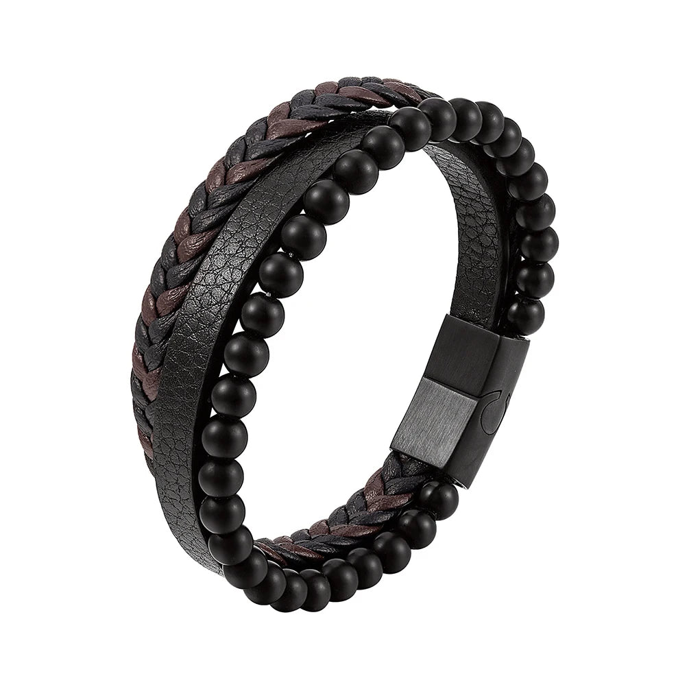 Customizable Retro Checkered Steel Woven Bracelet Unisex Light Luxury Accessory with Factory Style Men's Fashion Wrap Bracelets
