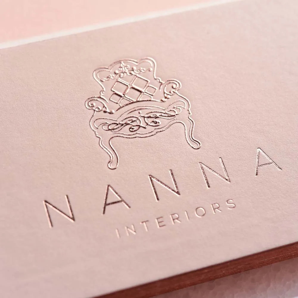 Personalized Luxury pink Cardboard Business Cards with Gold Foil logo Shiny Gold Edge Custom Printing logo Business Name Card
