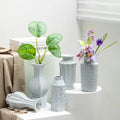 High-End Chinese Retro Ceramic Vase Coastal Matt for Living Room TV Cabinet Decoration Hydroponic Fresh Flowers Pottery Jar