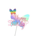 Hotsale Butterfly Cake Insert Party Supplies Non-woven Wedding Valentines Happy Birthday Decoration Cake Topper