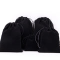Fashion Black Velvet Bag Drawstring Gift Bag Jewelry Bags with logo Custom