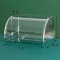 Gagee Acrylic Bread Box Kitchen Countertop Storage Container Homemade Bread Cookies Muffins Roll Top Lid Clear Display Rack