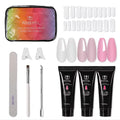 Wholesale 9-Piece Set of Professional Crystal Clear UV Nail Extension Jelly Gel Solid Liquid Lengthening Gel