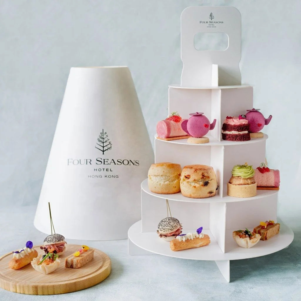 Portable Afternoon Tea Cupcake Stand Rack Hens Party 3 Tier Cardboard Takeaway Dessert Stand Hotel Pastry Food Dessert Tower